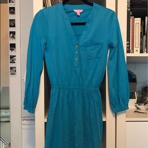 LILLY PULITZER blue shirt dress